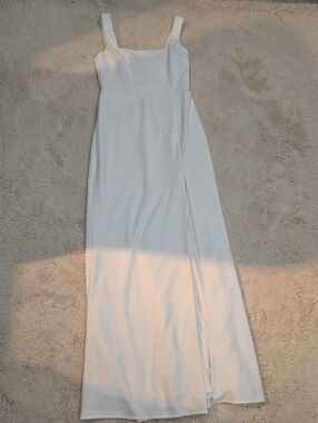 BHLDN White Square-Neck Maxi Dress with Side Slit